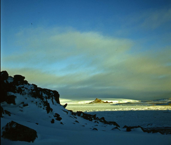 Geologist Island during the winter