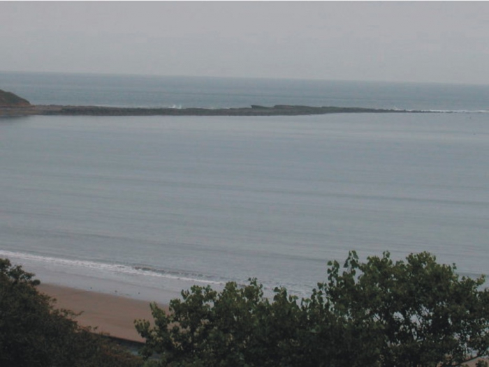 Filey Brigg and Filey Bay.