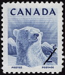 Canadian Postage Stamp (1953): Polar Bear, author: National Archives of Canada