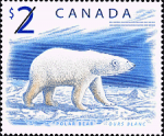 Canadian Postage Stamp (1998): Polar Bear, author: National Archives of Canada