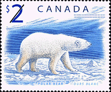 Canadian Postage Stamp (1998): Polar Bear
