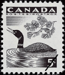 Canadian Postage Stamp (1957): Common Loon