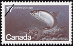 Canadian Postage Stamp (1980): Atlantic Whitefish, Coregonus canadensis