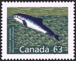 Canadian Postage Stamp (1990): Harbour porpoise