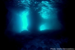 Semi-submerged cave in the Aegean Sea, Greece.
