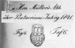 The first illustration of Dictyocysta mülleri by Müller (1843) as an item found in an echinoid gut