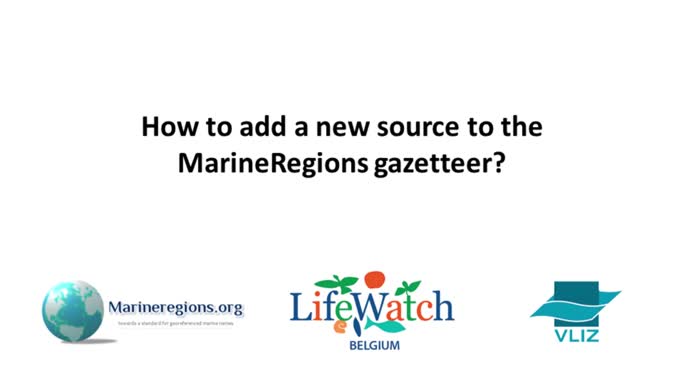 Marine Regions: how to add a new source to the MarineRegions gazetteer