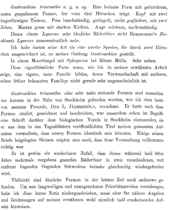 Ploesoma triacantha - Original description image