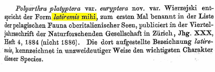 Polyarthra latiremis - Original description image