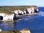 Extensive chalk cliffs at Flamborough Head