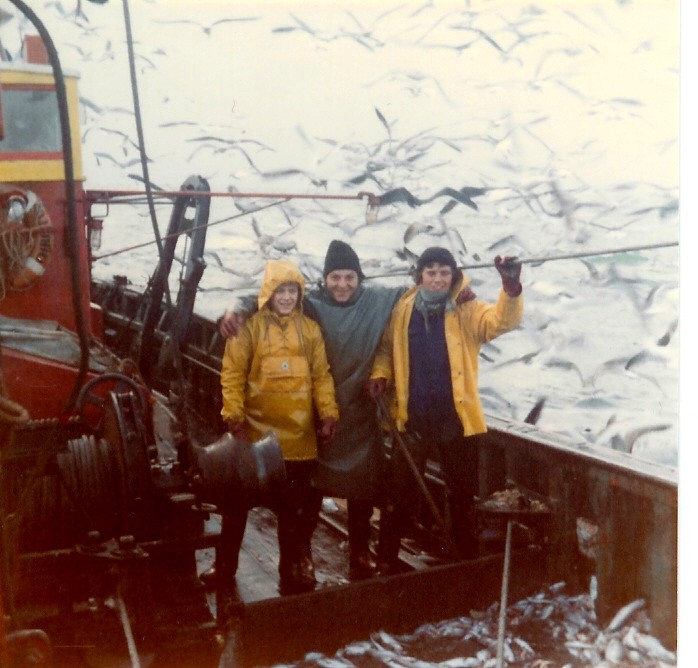 3 vissers op het dek van de N.761