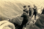 Kor binnenhalen aan boord van de N.738 Johan (Bouwjaar 1965)