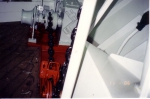 Ankerlier met ankerketting en kettingklauw (rood op voorgrond) Z.186 Shannon (Bouwjaar 1991) 