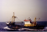 Z.38 Manta (Bouwjaar 1986) uitgerust voor boomkorvisserij op Noordzee. 