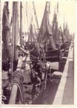Vissersvaartuigen aan kade Zeebrugge