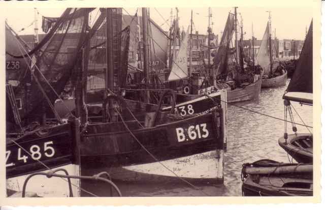 Vissersvaartuigen bij de Tijdokstraat in Zeebrugge