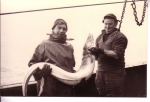 René Devos (rechts) en Daniel Valcke met vangst