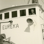 Louis Van Massenhove op de brug van de Z.558 Eureka (Bouwjaar 1958), author: Onbekend