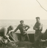 Vissers aan boord van de Z.558 Eureka (Bouwjaar 1958)