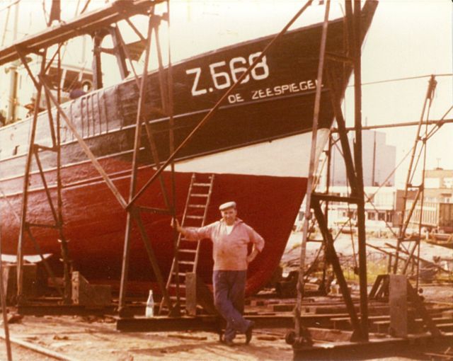 René Vlietinck voor de Z.568 Zeespiegel (bouwjaar 1962)