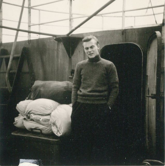 André Van Torre tijdens zijn laatste reis aan boord van de Z.402 Atlantis (Bouwjaar 1963)