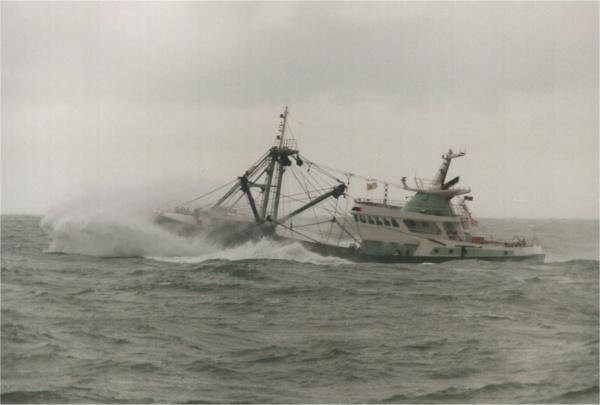 B.462 Vidar (bouwjaar 2000) tijdens storm